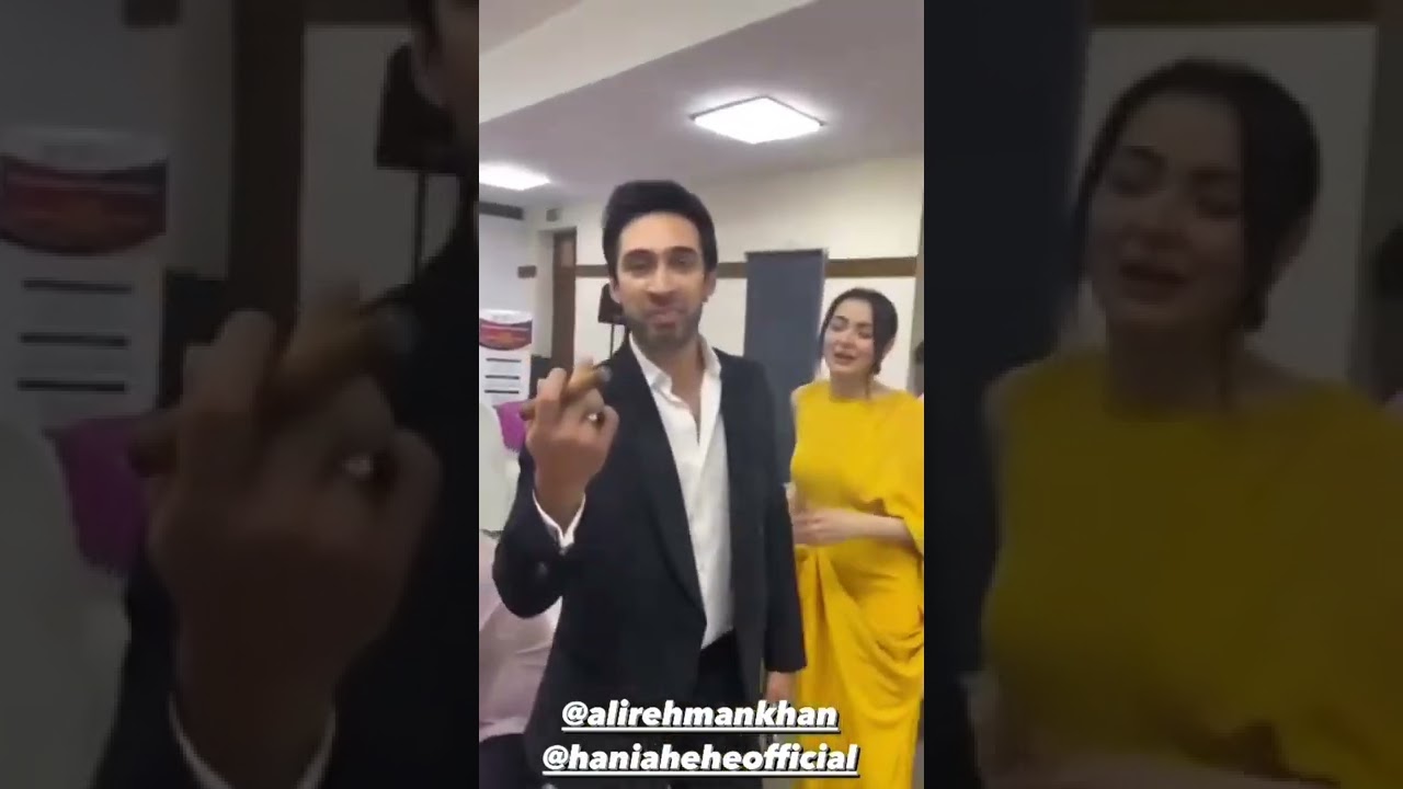 Hania Amir and Ali Rehman smoking at the set of parade may rehne do #pardemeinrehnedo #shorts