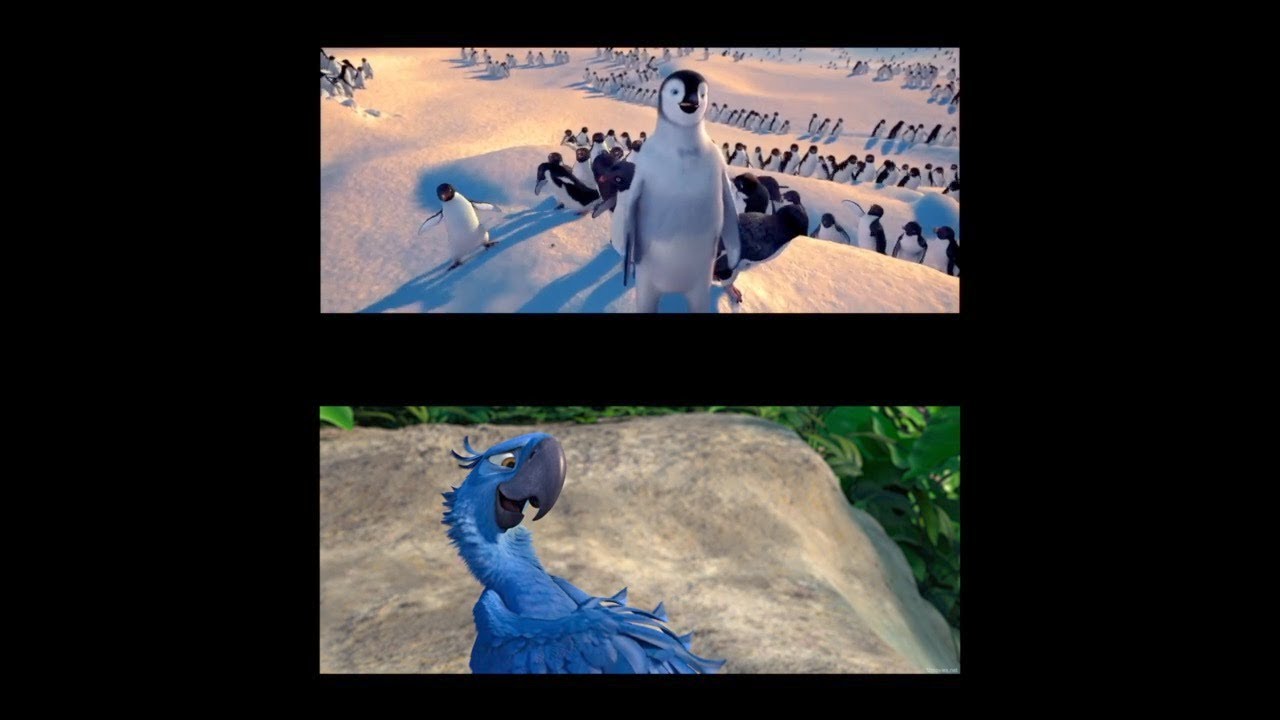Happy Feet (2006) and Rio (2011) Playing All at Once