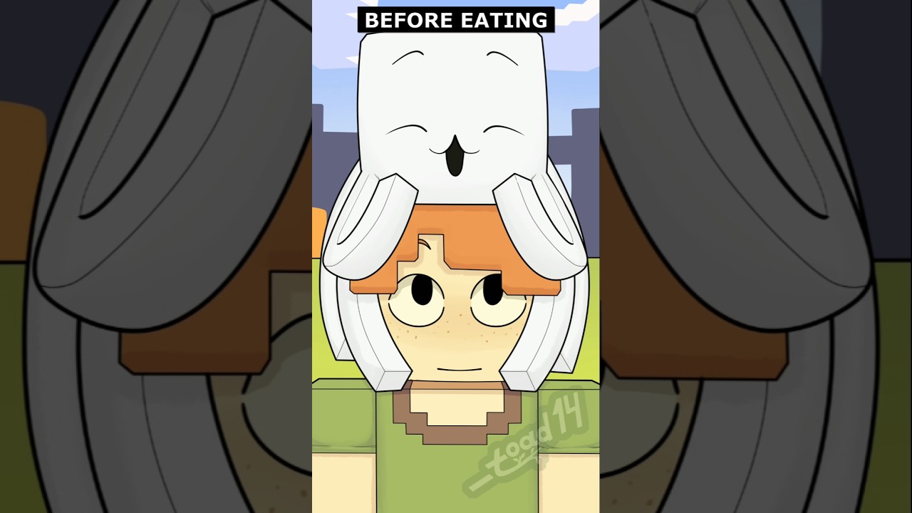 Happy Ghast Eats!! #minecraft #art #animation #funny