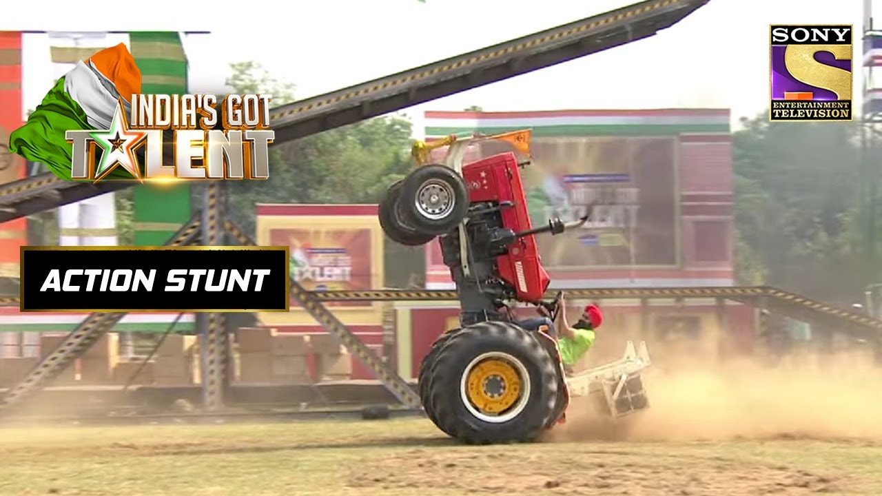 Happy's Tractor Stunt, Stunned The Judges To The Core! | India's Got Talent Season 8 | Action Stunt