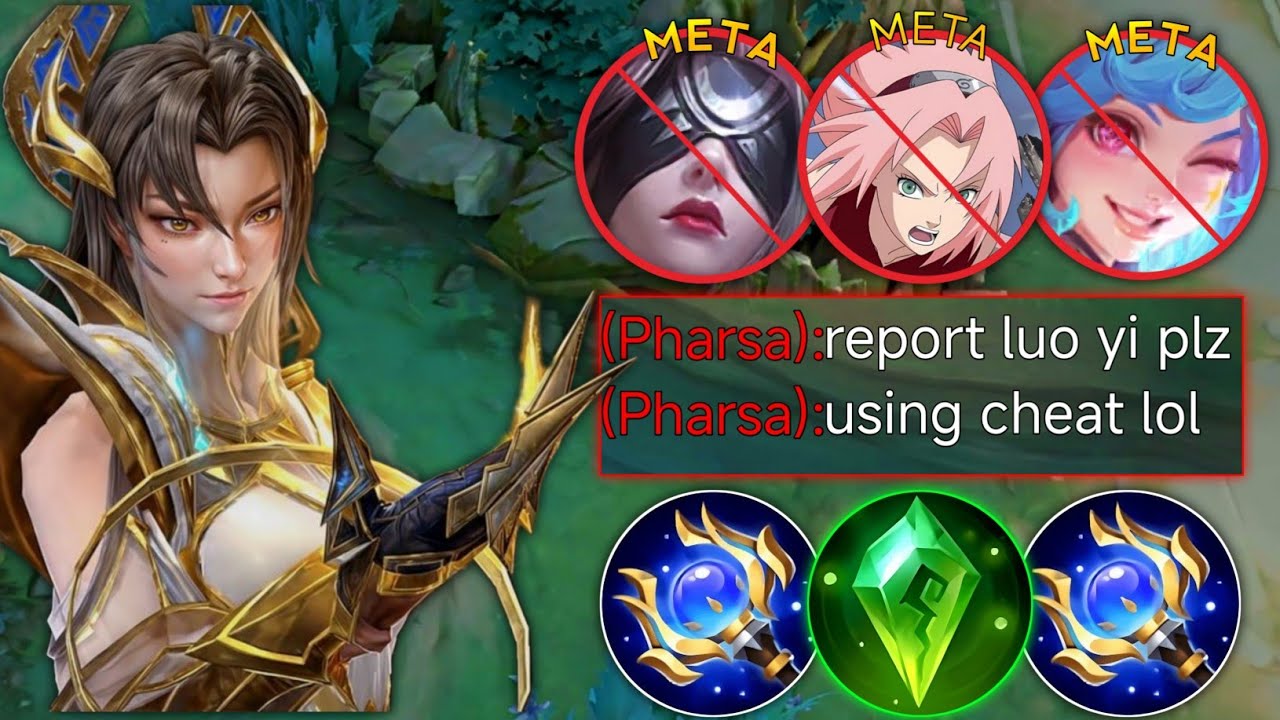HARD MATCH!! GLOBAL LUO YI SOLO RANKED VS META HEROES | LUO YI BEST BUILD & EMBLEM 2025 | MLBB