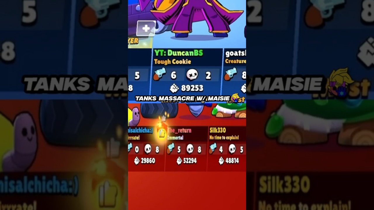 HARRASSING TANKS w/ MAISIE🌟 #brawlstars #gaming #brawlstarsshorts #shorts #supercell #brawl