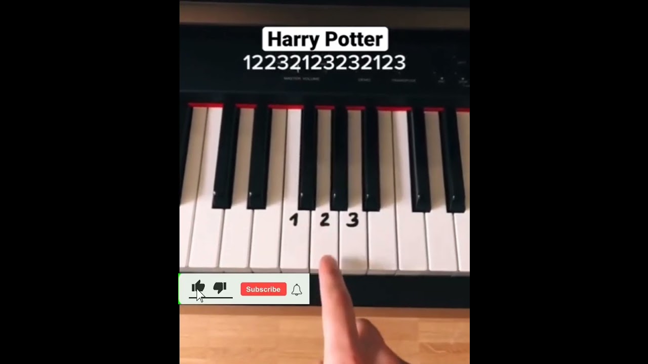 harry Potter themes song easy piano tutorial #viral #piano#video harry Potter themes song easy piano