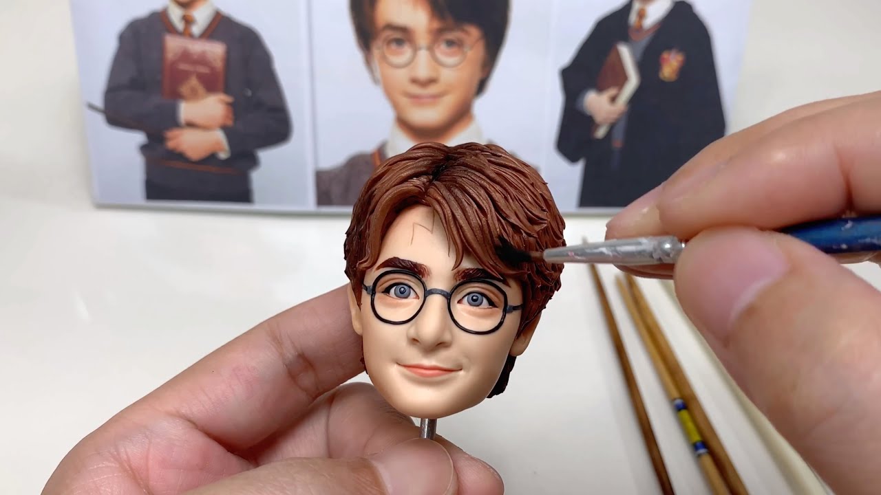 Harry Potter's head made from polymer clay, sculpture timelapse【Clay Artisan JAY】#Shorts