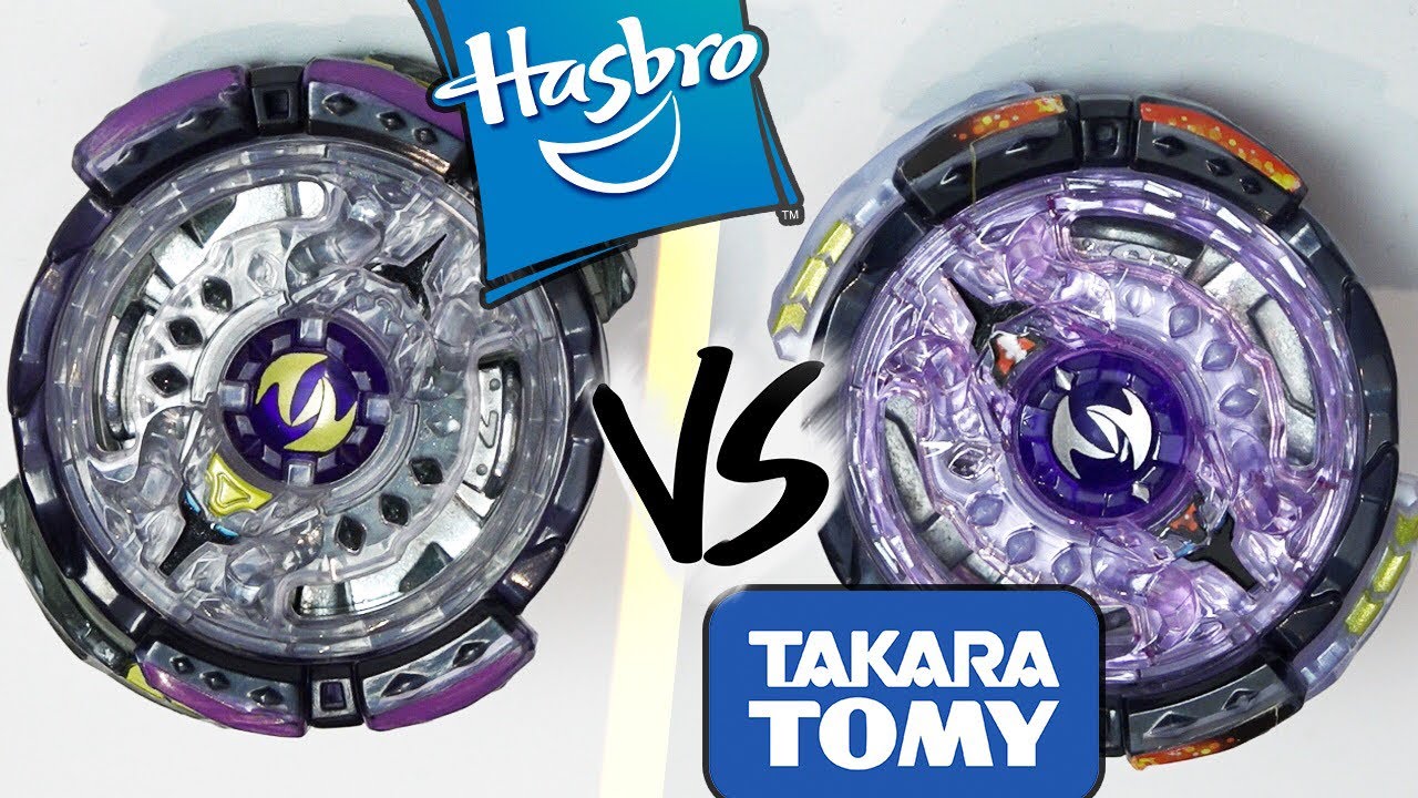 HASBRO VS TAKARA TOMY: Noctemis N3 .2.J VS Twin Nemesis .3H.Ul - Beyblade Burst God/Evolution