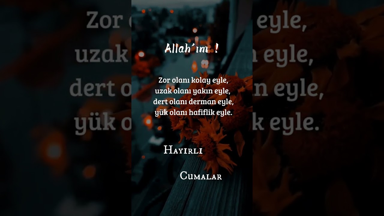 Hayırlı Cumalar Cumamız mübarek olsun mesajı WhatsApp Instagram tiktok videosu...