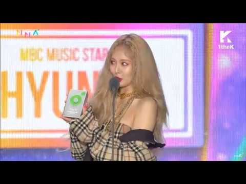 [HD]170212 HYUNA WIN MBC MUSIC STAR AWARD in MELON MUSIC AWARD 2017