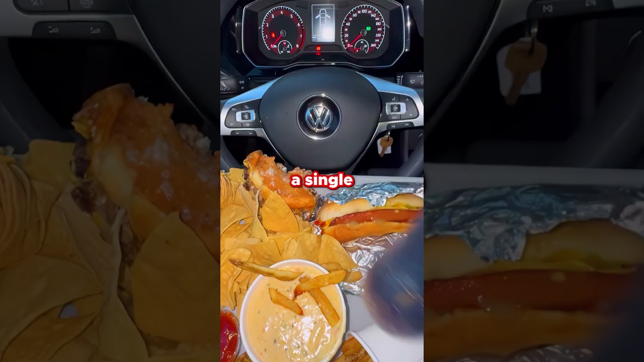 He Ate A Messy Burger In His Car...🍔