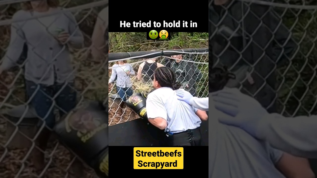 He couldn't hold it in any longer!  #vomit #puke #streetbeefs #boxing #youtube #subscribe