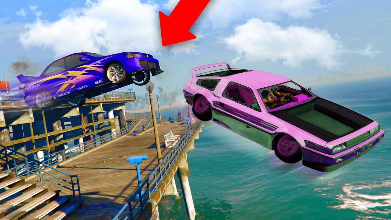 HE FLEW OFF THE PIER! *DELUXO TROLLING!* | GTA 5 THUG LIFE #304