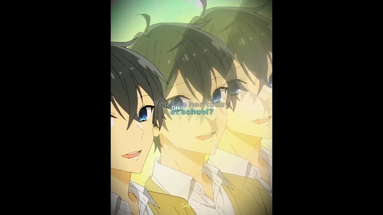 He is hiding his gf from his parents🫢  #anime #horimiya #shorts
