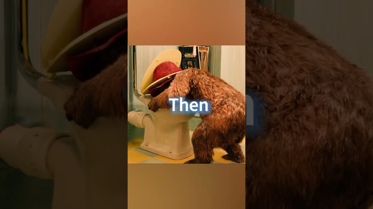 He Just Took a Bath… and Flushed the Whole House Away!💦🐻#shorts #funny #video  #film