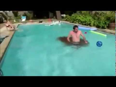 He shit in the pool
