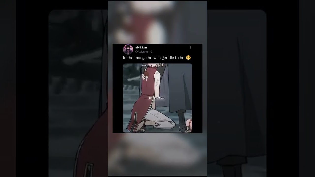 he was gentile to her in manga#anime #sasuke #sakura #manga #shorts #fyp #viral