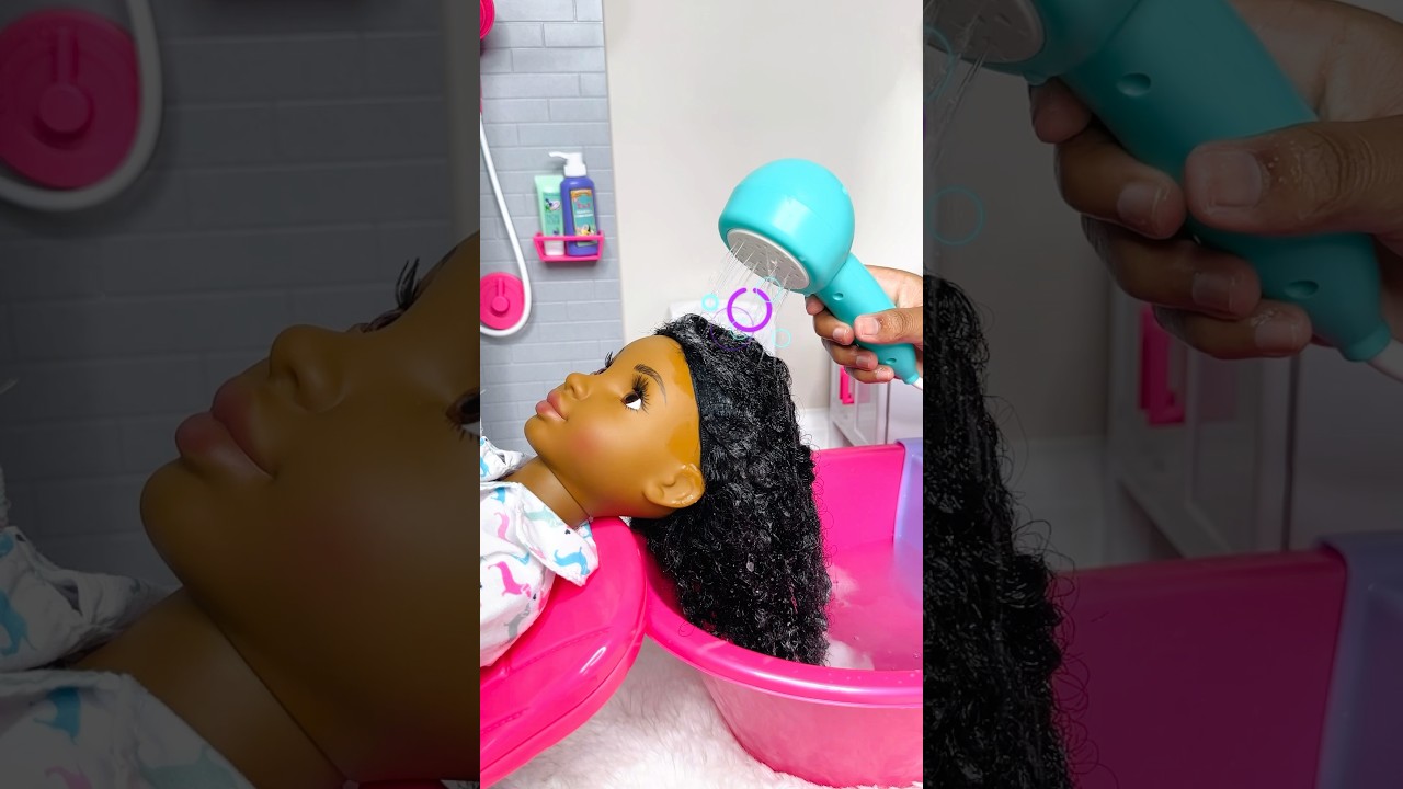 Healthy Roots Doll Hair Wash Routines. How To Care And Style Dolls Hair. #shorts #babydolls #dolls