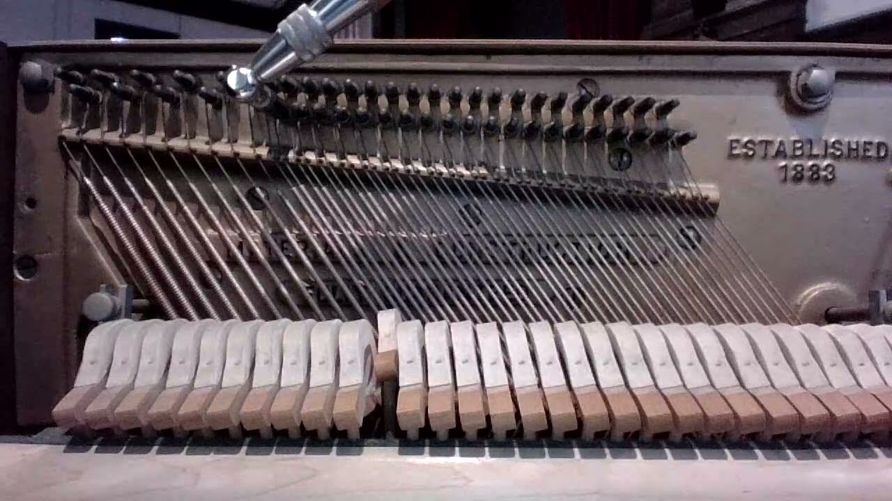 Hear Piano Note G1 Before and After Tuning on a 1957 Everett Console Piano.