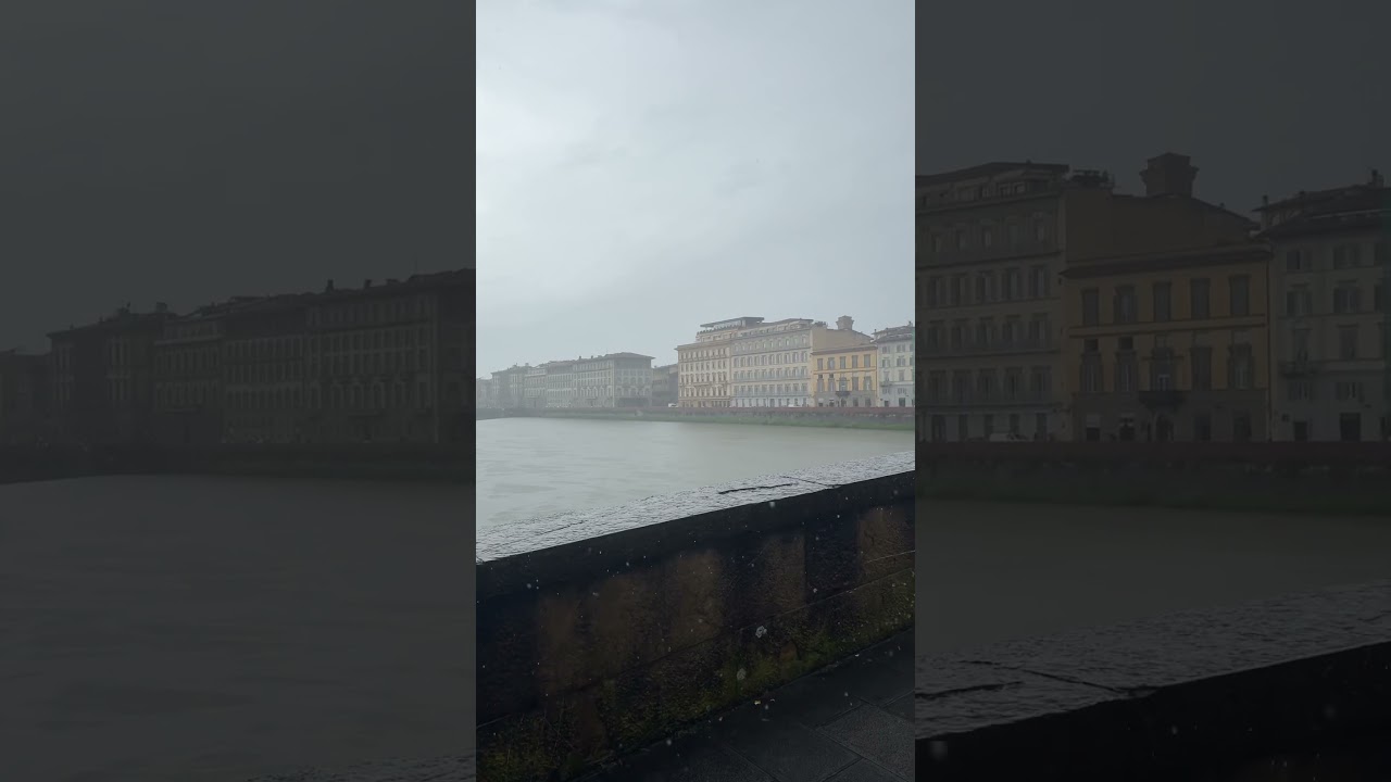 Heavy rain 🌧️ in Florence #italy #travel #rain #florence