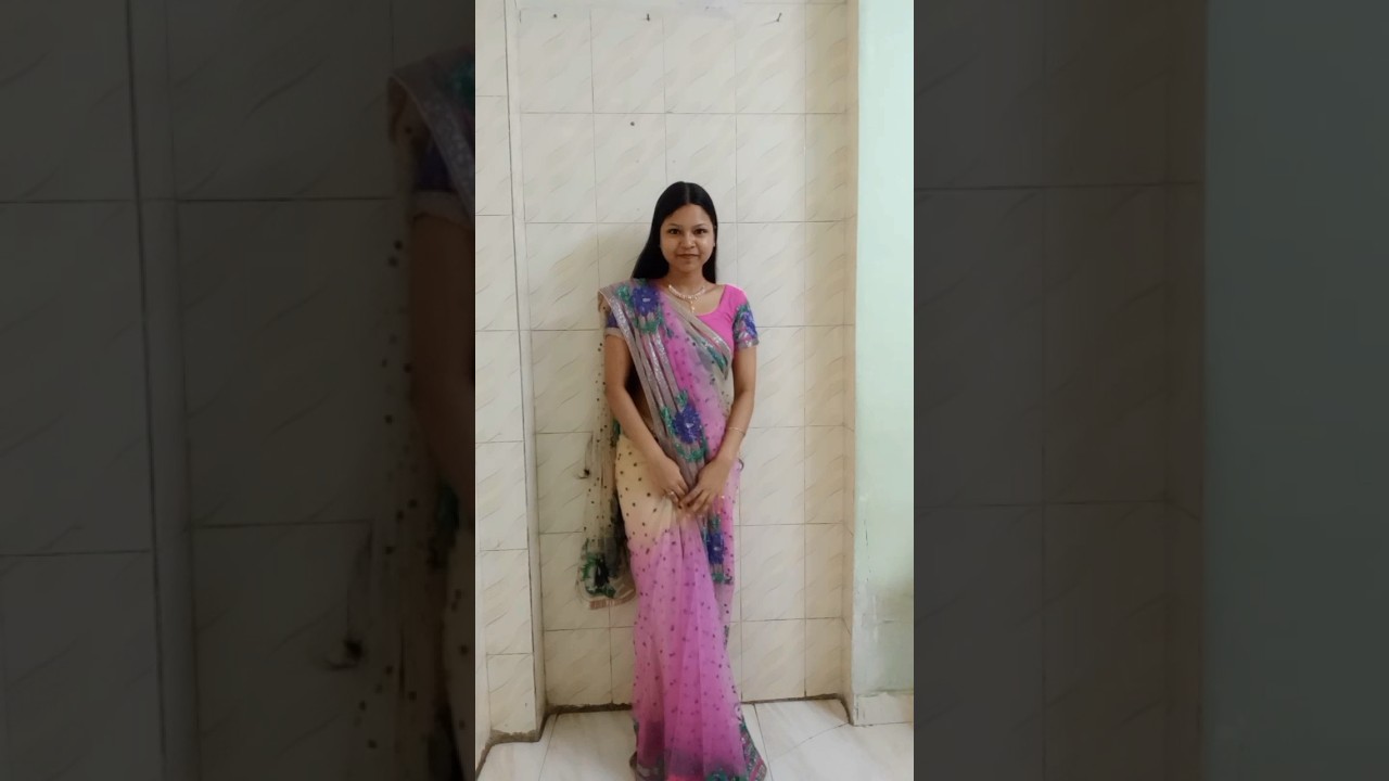 heavy work saree #blausedesigns #sareelook #meghadutta #ytshorts