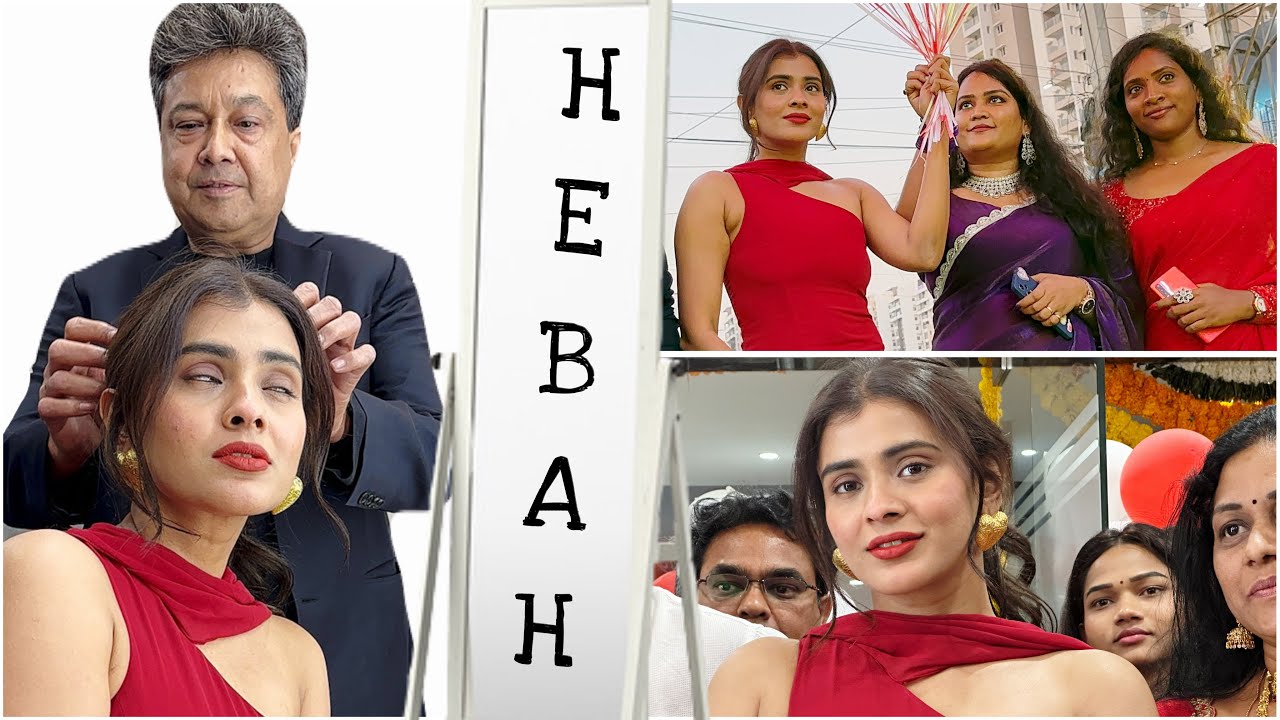 Hebah Patel | Amjad Habib Salon Opening 2025 | Kokapet Hyderabad | Hebah new Look