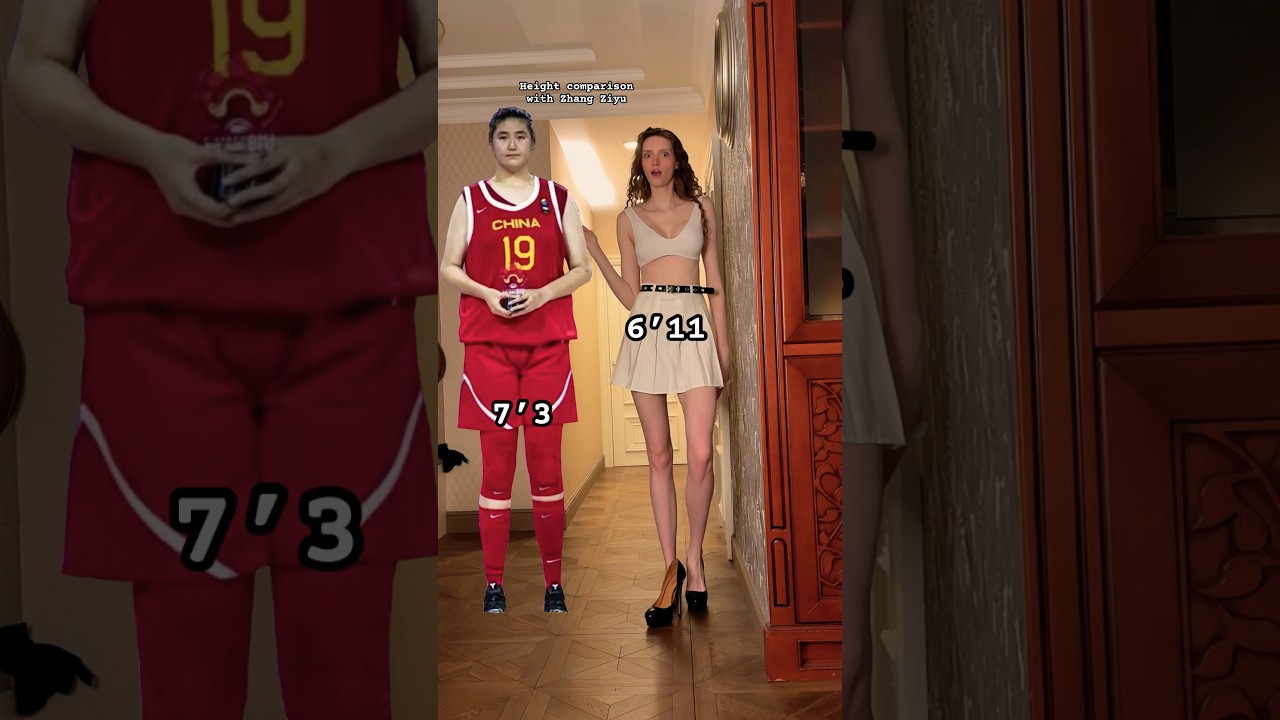 Height comparison #fyp #shorts #trending #height #comparison #basketball #tall #girl #giant #heels