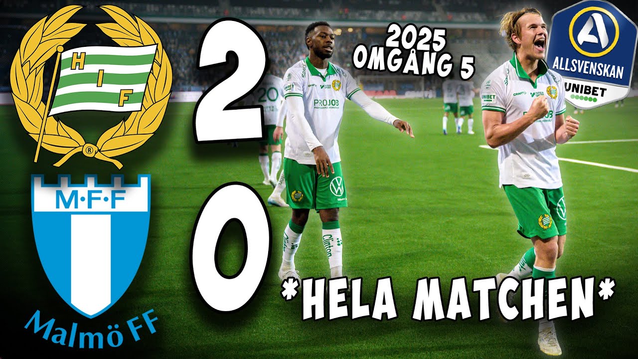 *HELA MATCHEN* HAMMARBY 2-0 MALMÖ FF | ALLSVENSKAN 2025 OMGÅNG 5