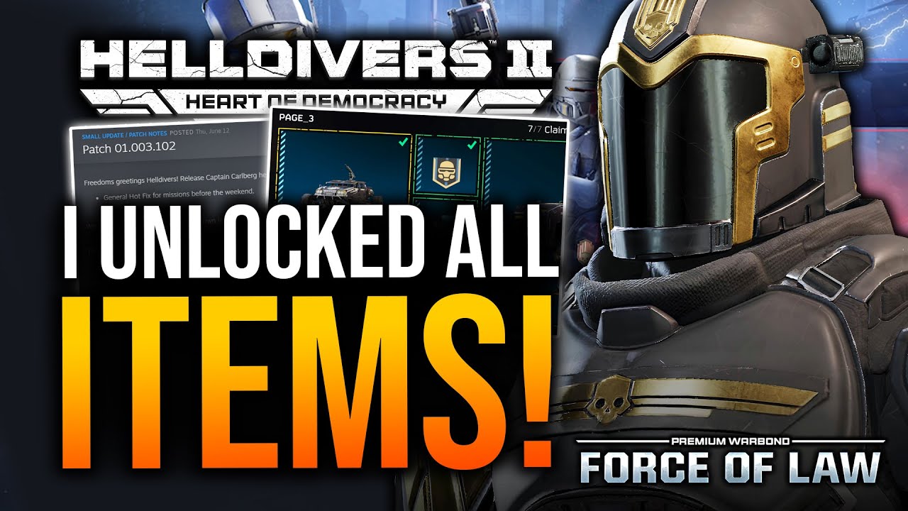 Helldivers 2 - New Patch! Force of Law Warbond Unlocked!