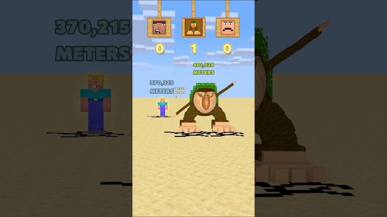 HELP Herobrine To Power Up And Win The Top Jump Distance #friendship #shorts #trending #anime