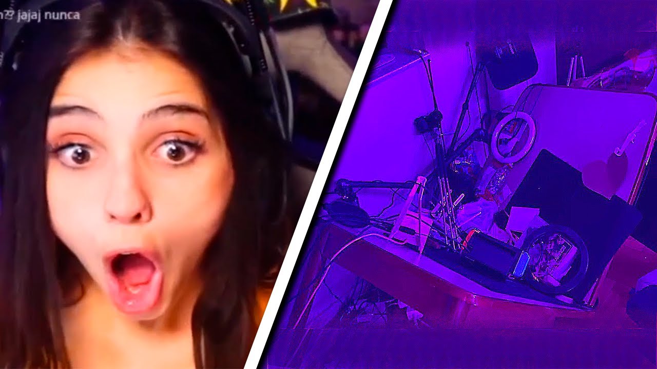 Her desk breaks in half live on twitch
