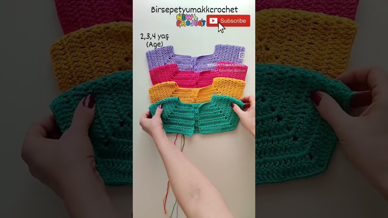 Her Yaş İçin Hırka Başlama Ölçüsü Verdiğim Videom Youtube Kanalımda Yayında #crochet #örgü #diy