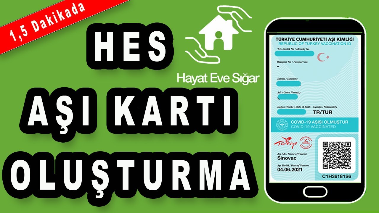 HES Uygulaması Üzerinden Aşı Kartı Nasıl Alınır, HES Aşı Kartı Oluşturma