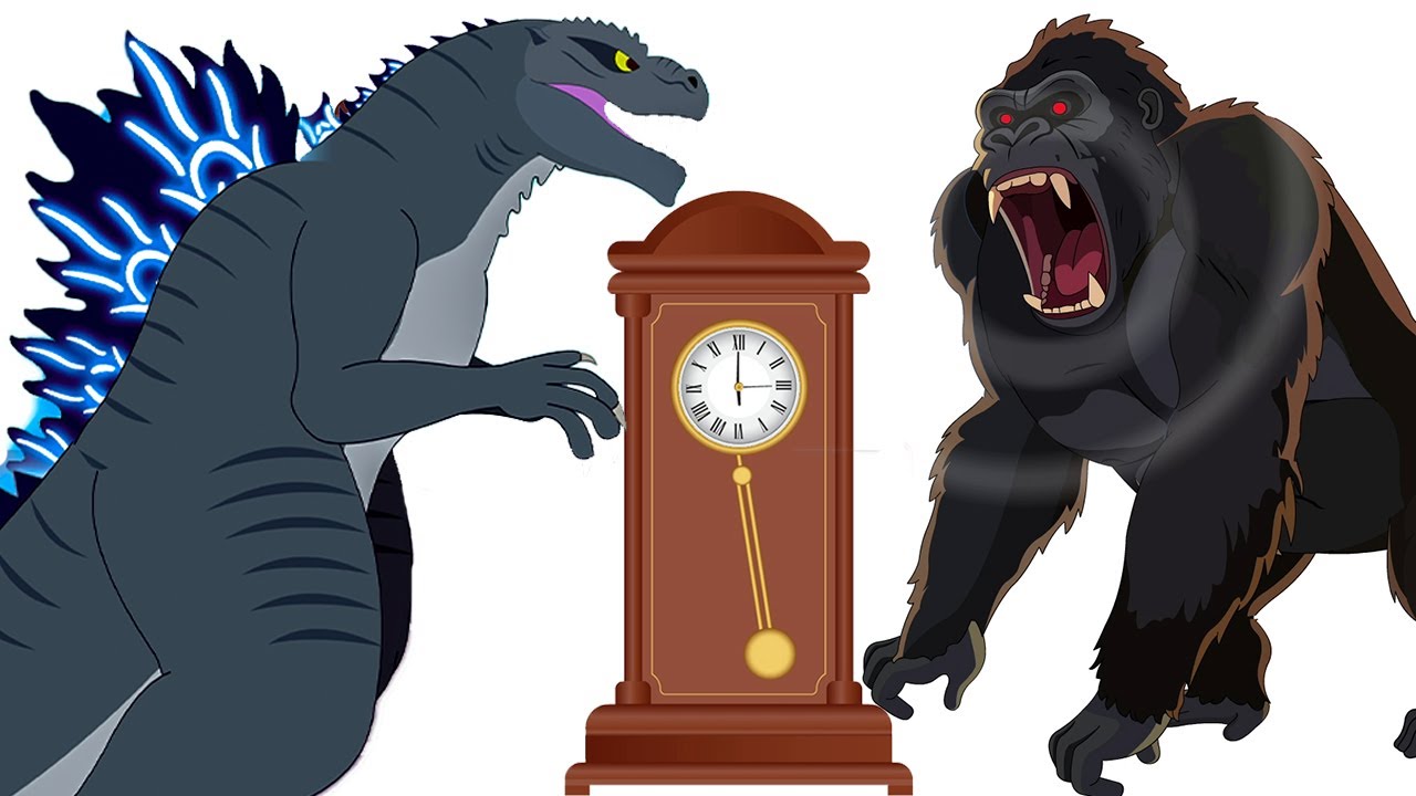 Hickory Dickory Dock Godzilla vs King Kong -Preschool Songs for Circle Time