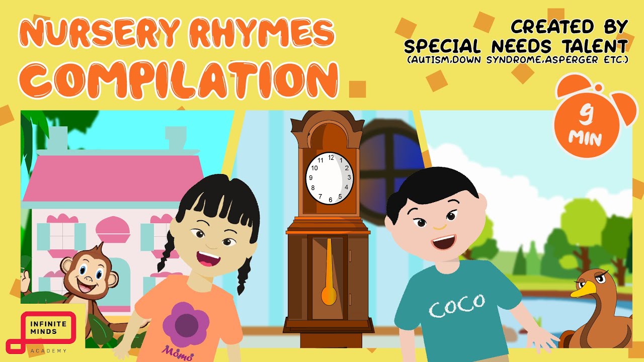 Hickory Dickory Docks and MORE! | Kids nursery rhymes compilation | Infinite Minds Academy Animation