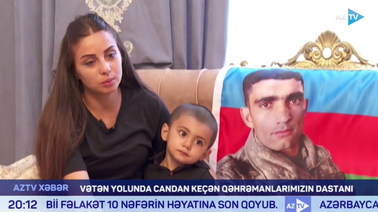Şəhid Cahid Qəniyevin həyat yoldaşı Q. Ayşən  və  Vətən müharibəsi qazisi Mehman İbrahimov