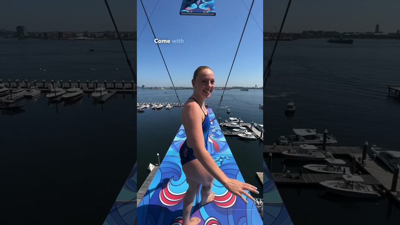 High Diving into the Boston Harbour 😳 #BraveGang