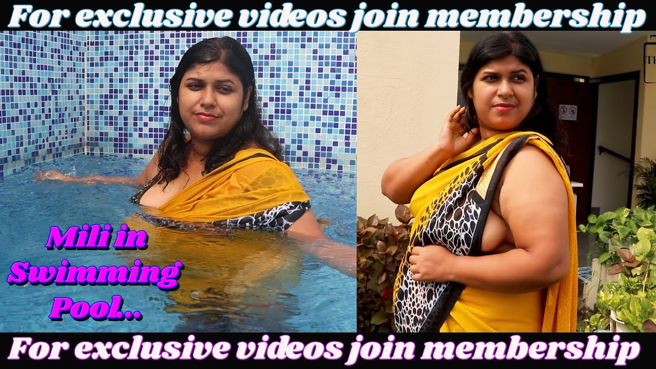 High Fashion Saree Shoot Concept | Mili Saree Shoot in Swimming Pool। #sareelove #sareefashion