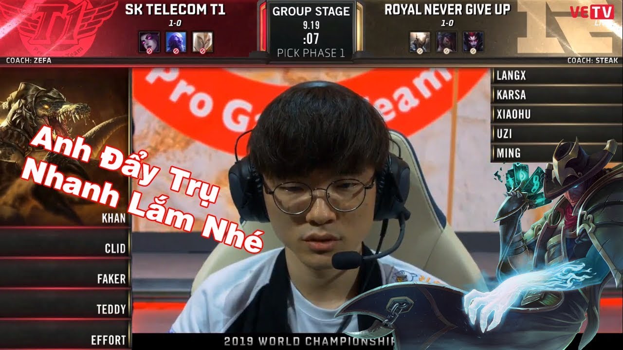 Highlight SKT - RNG CKTG 2019 | Faker Cầm Twisted Fate Đẩy Lẻ Và Chiến Thắng Nghẹt Thở  RNG UZI