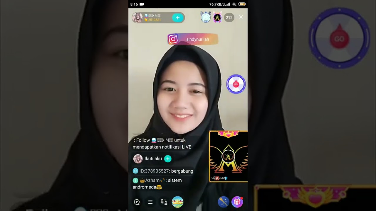 hijab cantik sindi nurilah bigo live