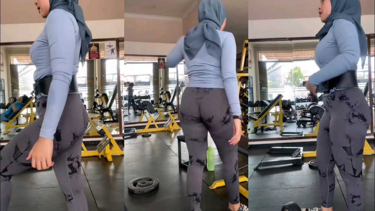 Hijab Style Gym Try On Leggings Women's Sports Hoodie Stracy Material