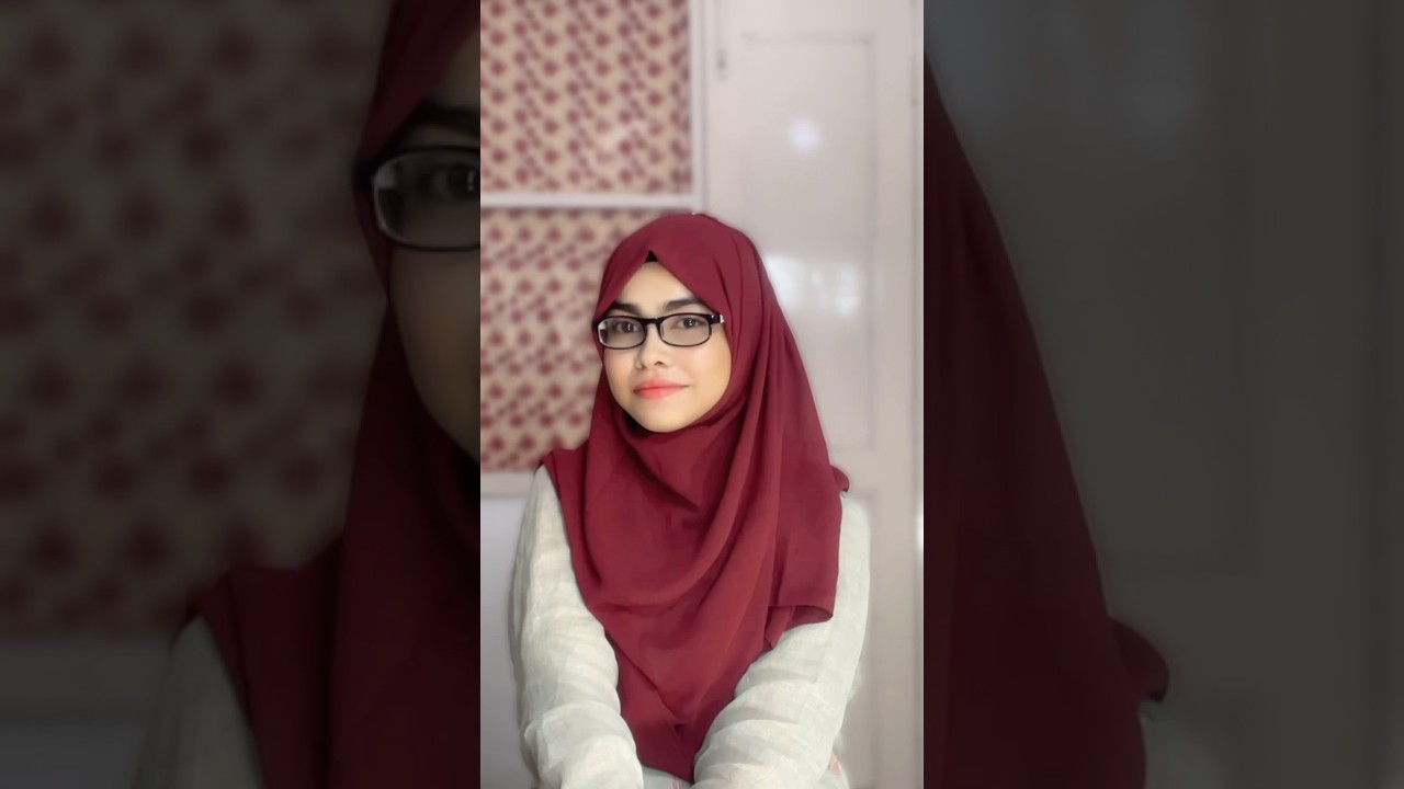 Hijab tutorial with glasses | hijab tutorial for school | hijab tutorial for college | #shorts