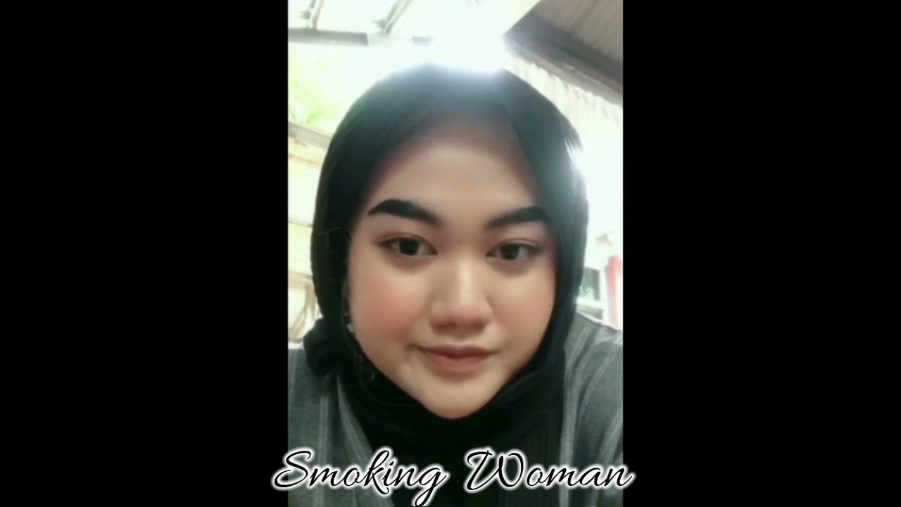 Hijab woman beautiful smoking casually Part I