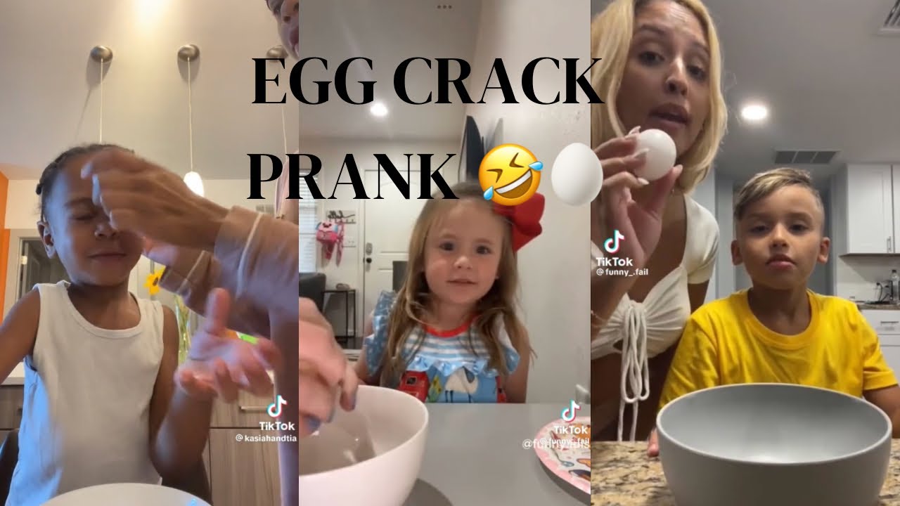 hilarious egg crack prank on kids 🤣 || tiktok compilation