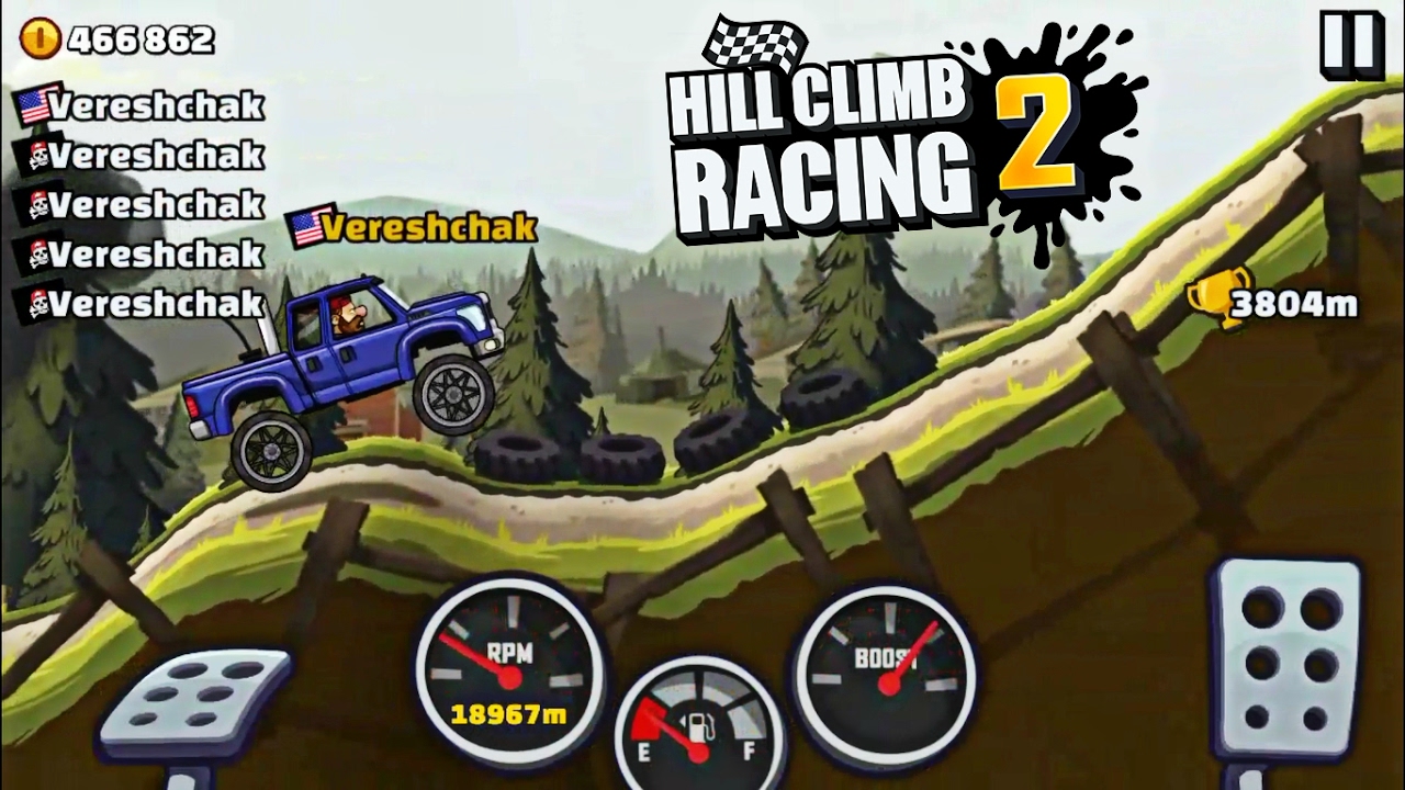 Hill Climb Racing 2 - World Record Forest 24048m on SUPER DIESEL 4x4 🏆