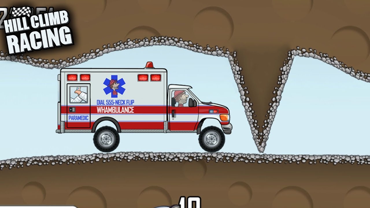 Hill Climb Racing Ambulance in CAVE 5042m gameplay