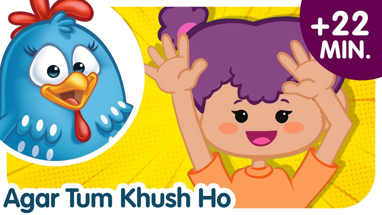 Hindi Nursery Rhymes | Agar Tum Khush Ho | If you are Happy And You Know It | Lottie Dottie Murgi