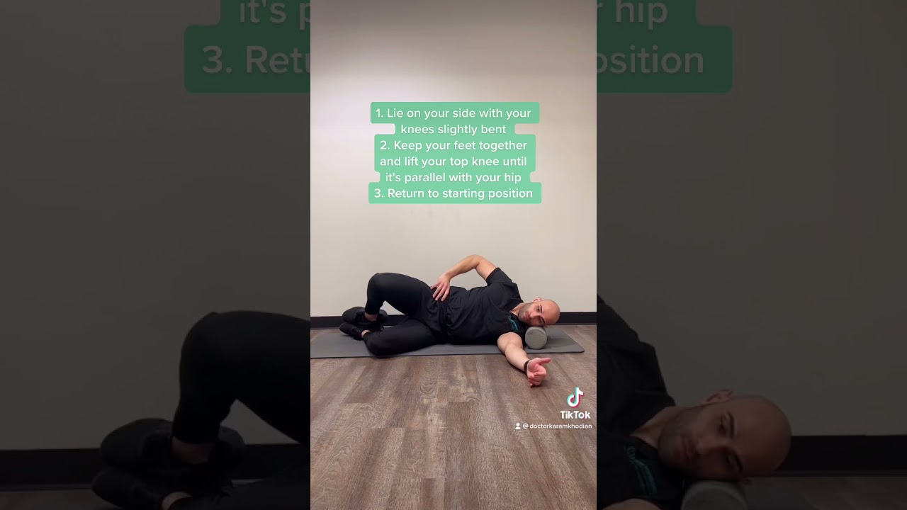 Hip bursitis? Try this! #hip #hippain #bursitis #lifehacks #helpfultips #hippainrelief #clamshell