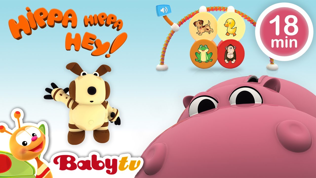 Hippa Hippa Hey 🪀🧩  Animal Sound Games and Matching Fun for Kids | Cartoons | Toys for Kids @BabyTV