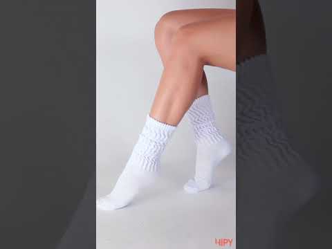 Hipy Fitness - MEIA BRANCA CANO LONGO ATOALHADA