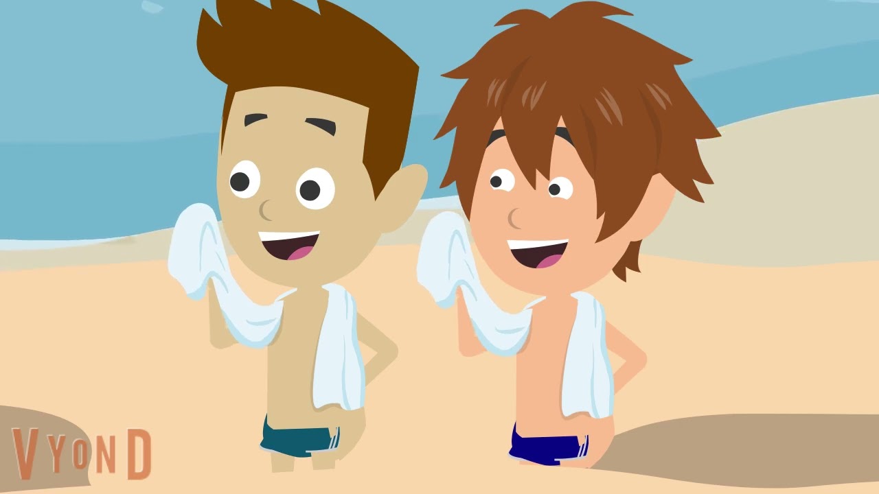 Hiro Hamada's Caillou goes to the beach with WOTA's Caillou/Ungrounded