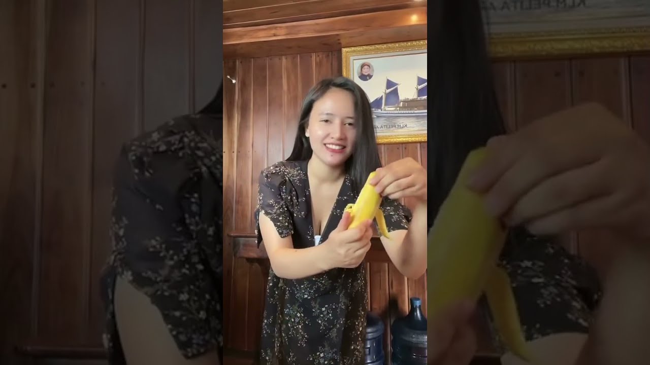 Hisap pisang, bikin tegang 💦 #shorts #pisang #tiktokchallenge #tiktok