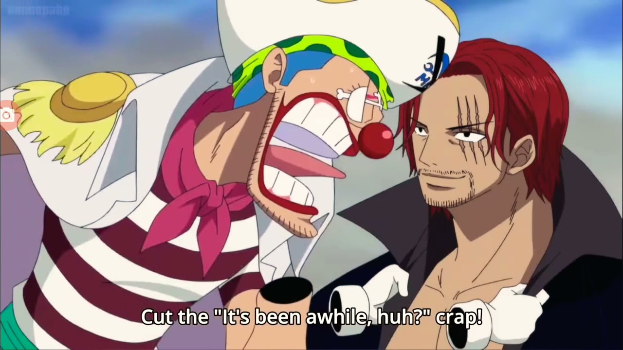 Hisashiburidana— Red haired Shanks and Buggy the clown met again @marineford